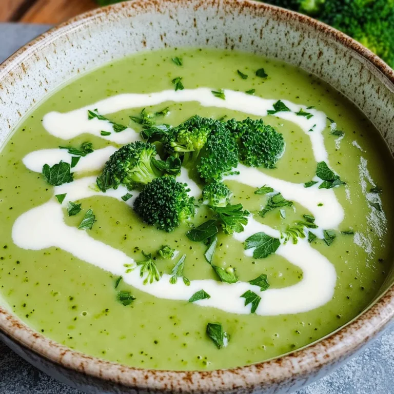 Brokkoli-Suppe mit Kartoffeln und Sahne