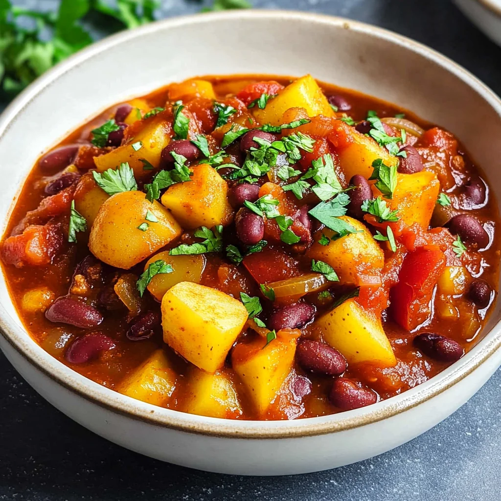 Chili sin Carne mit Kartoffeln