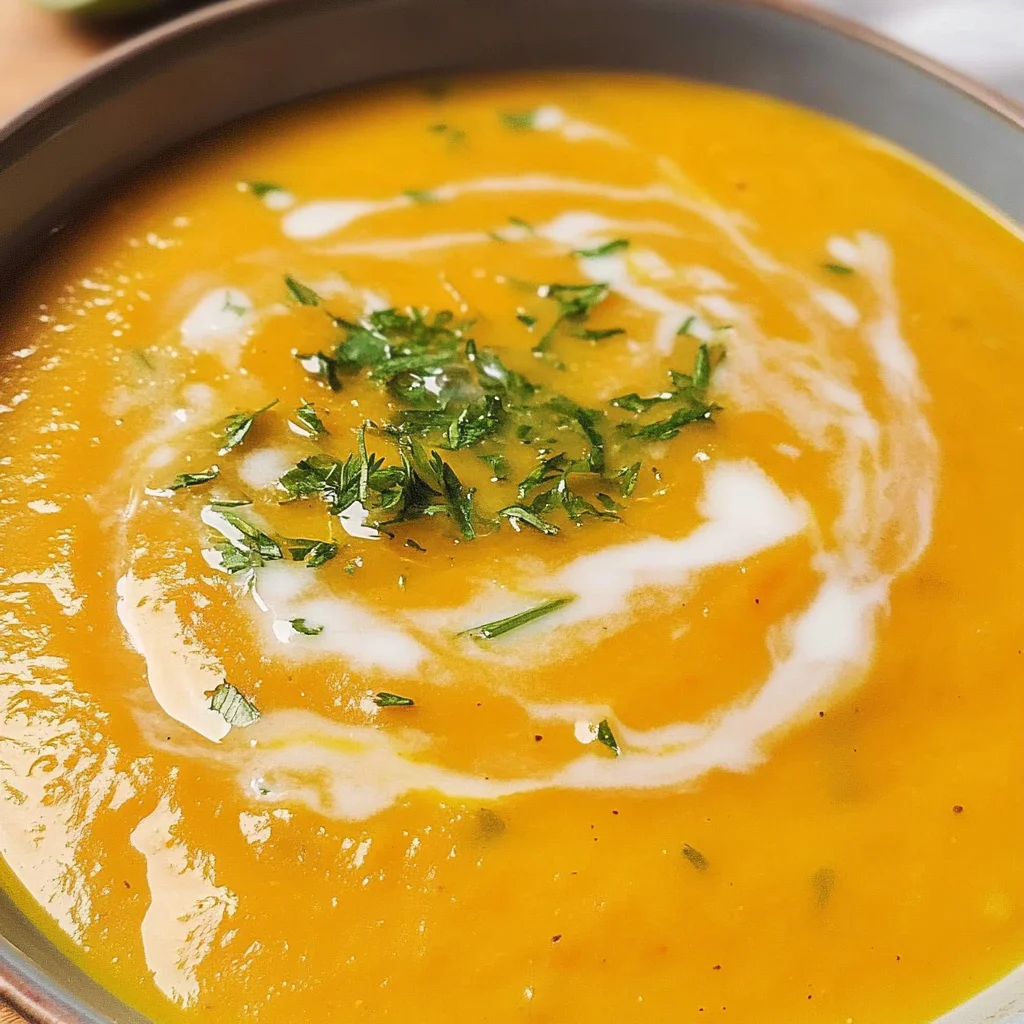Kürbissuppe mit Kokosmilch und Ingwer