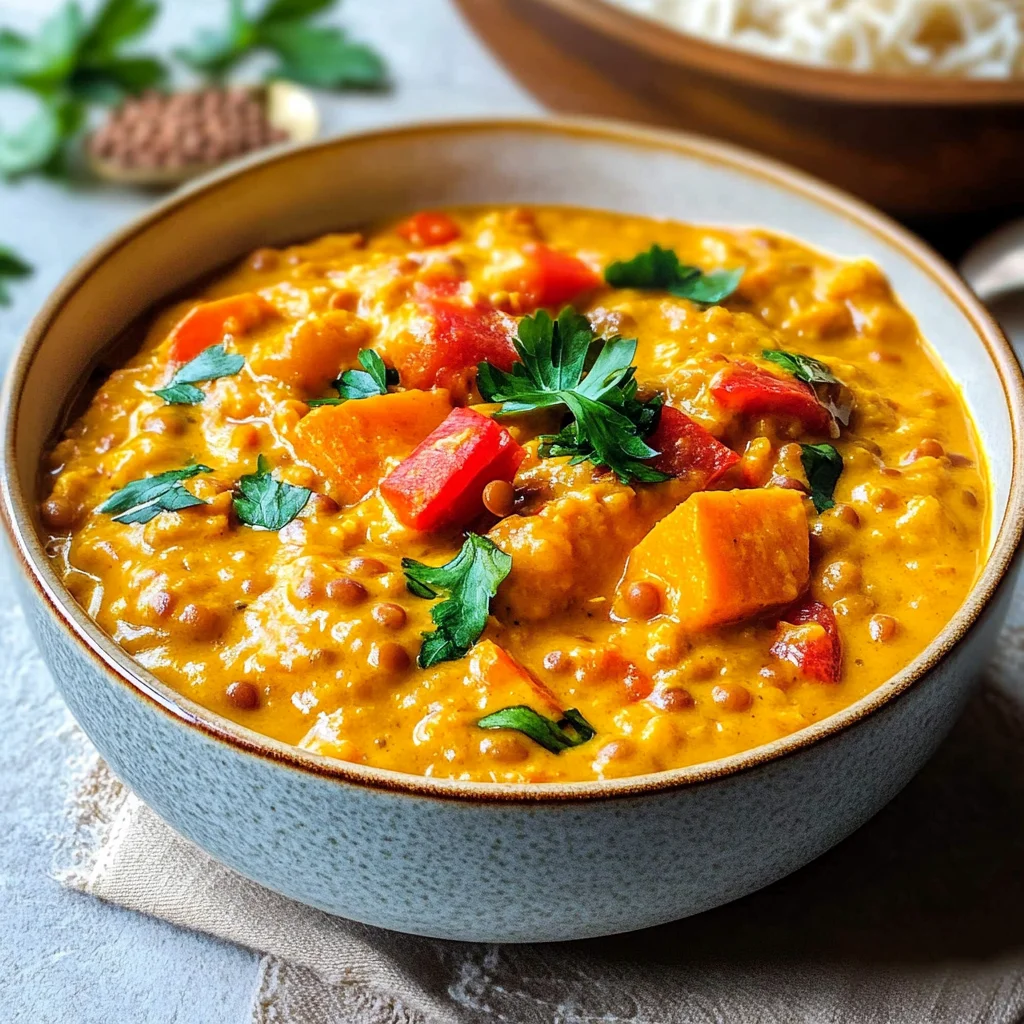 Süßkartoffel-Linsen-Curry