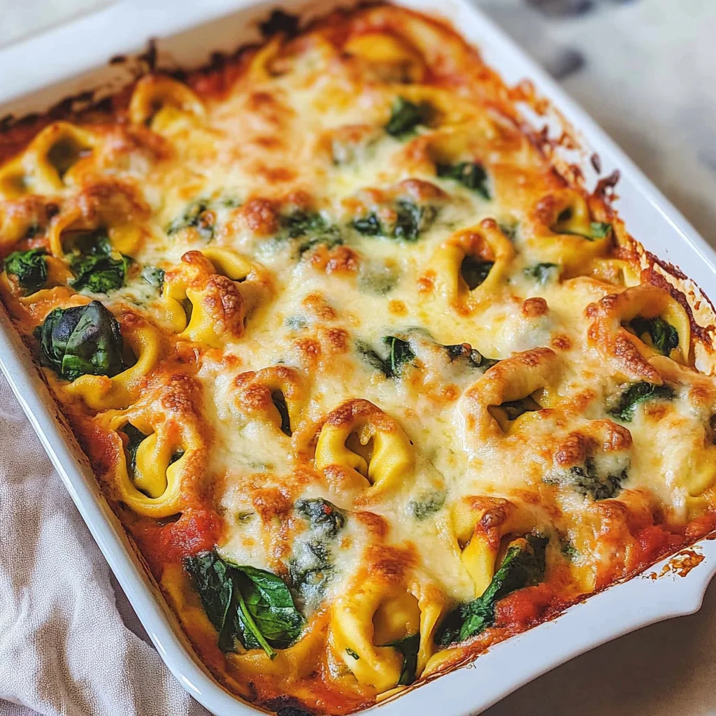 Tortellini-Auflauf mit Spinat