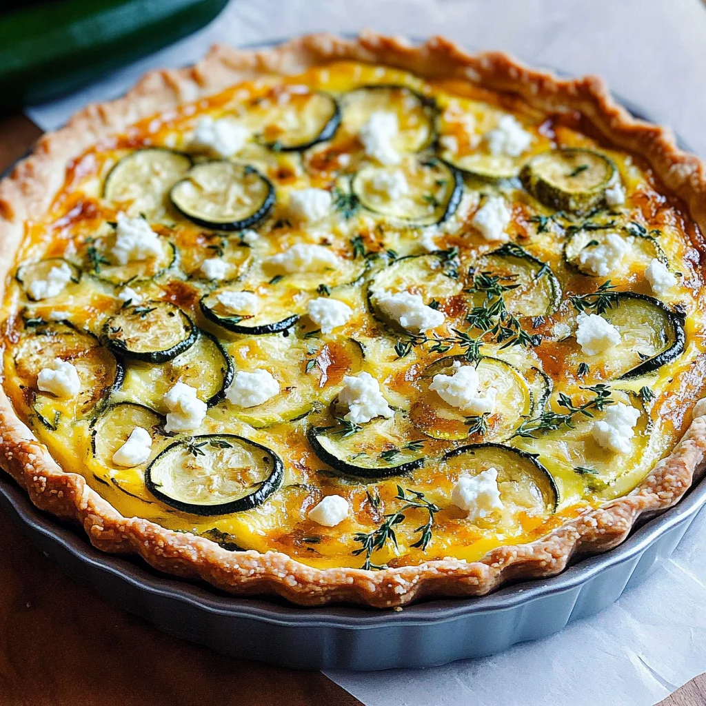 Zucchini-Quiche mit Feta