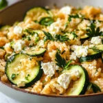 Zucchini-Reis-Pfanne mit Feta