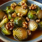 Gerösteter Rosenkohl mit Walnüssen und Honig