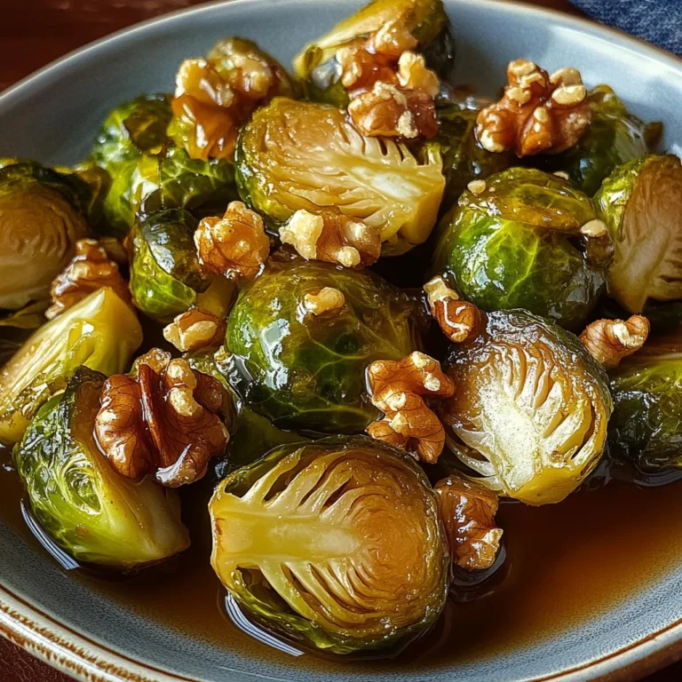 Gerösteter Rosenkohl mit Walnüssen und Honig