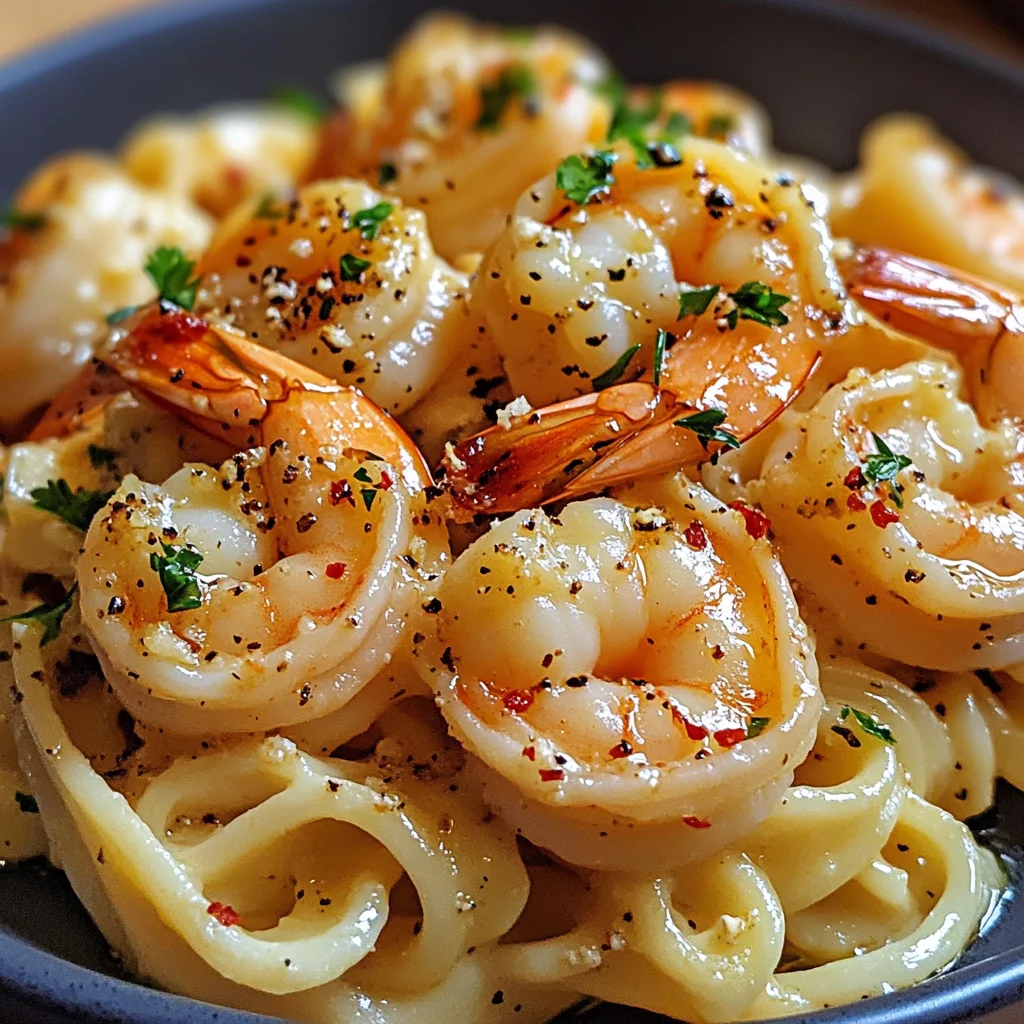 Knoblauch-Butter-Shrimp Pasta