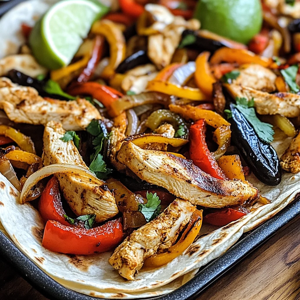 Poblano-Hähnchen-Fajitas aus der Pfanne