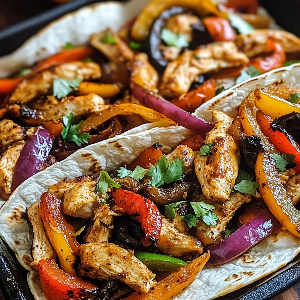 Poblano-Hähnchen-Fajitas