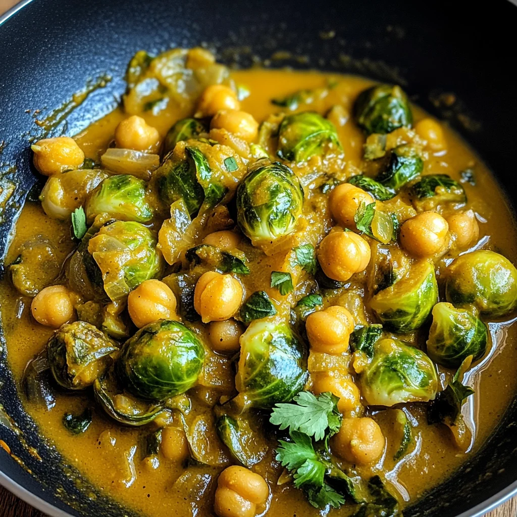 Rosenkohl-Curry mit Kichererbsen