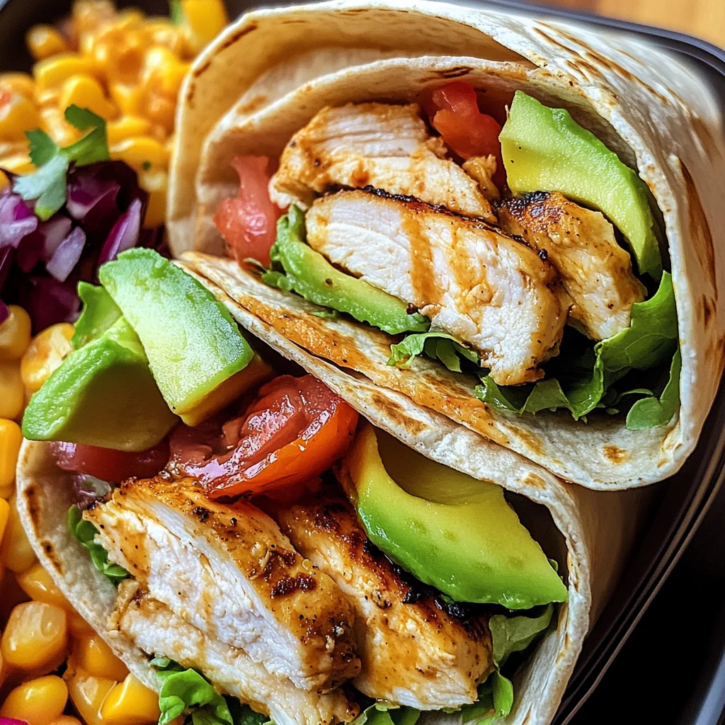 Südwestliche Hähnchen-Wraps