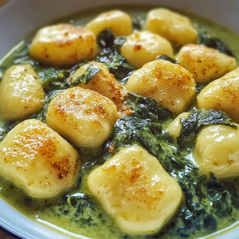 Vegane Gnocchi mit cremiger Spinatsauce
