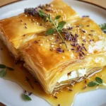 Fetakäse im Filoteig mit Wildlavendelhonig & Kräutern