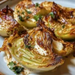 Gebackener Spitzkohl auf Tahini-Joghurt