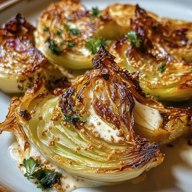 Gebackener Spitzkohl auf Tahini-Joghurt
