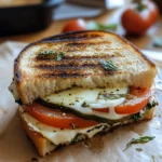 Gegrilltes Mozzarella-Sandwich