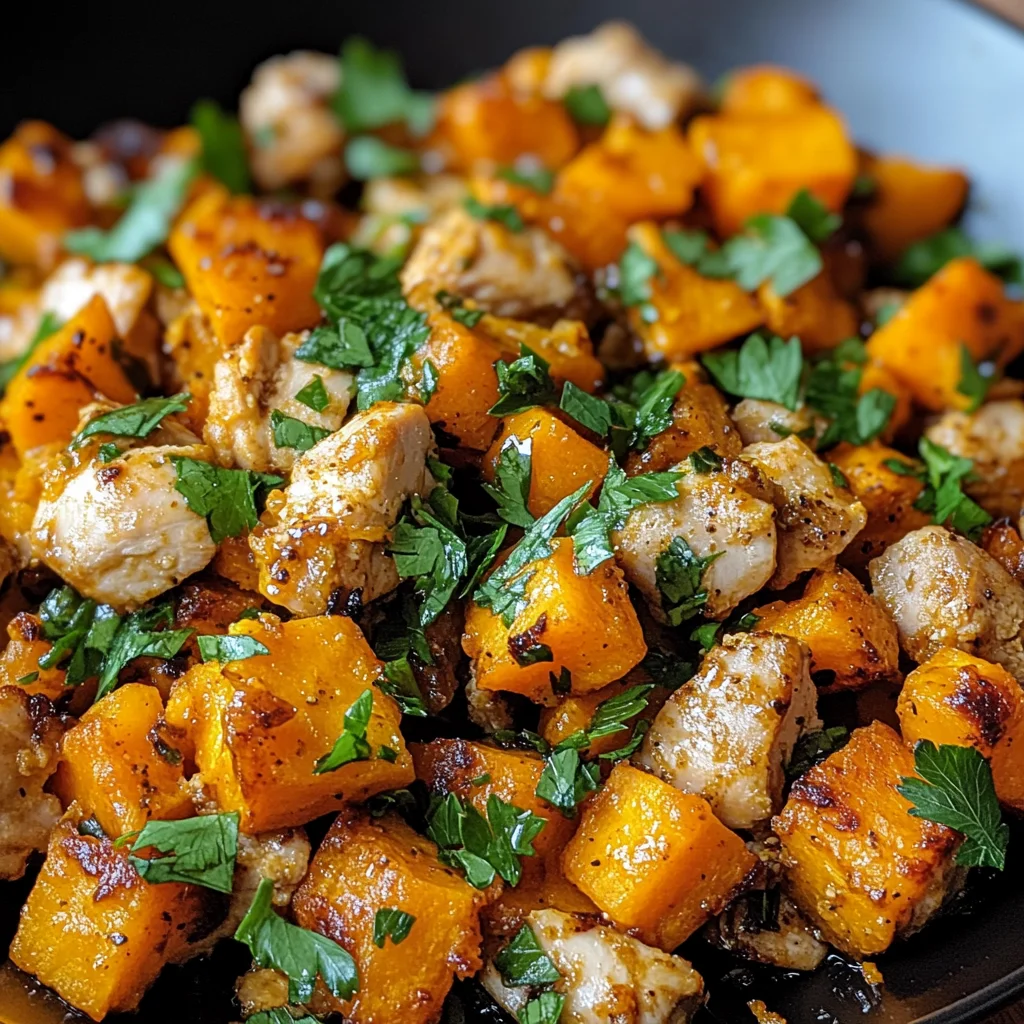 Hackfleisch aus Huhn und Süßkartoffeln