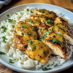 Honig Senf Hähnchen mit Reis