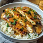 Honig Senf Hähnchen mit Reis