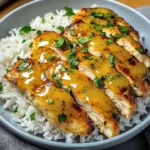 Honig Senf Hähnchen mit Reis