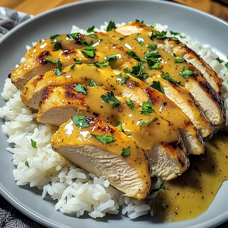 Honig Senf Hähnchen mit Reis