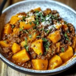 Kürbis-Rindfleisch-Bolognese