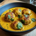 Linsenbällchen in Currysauce