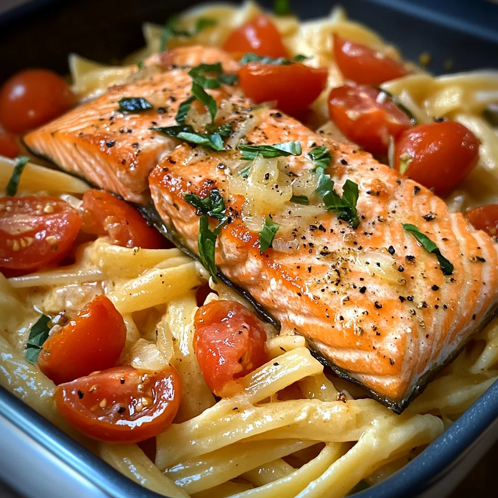 Ofen-Lachs-Pasta