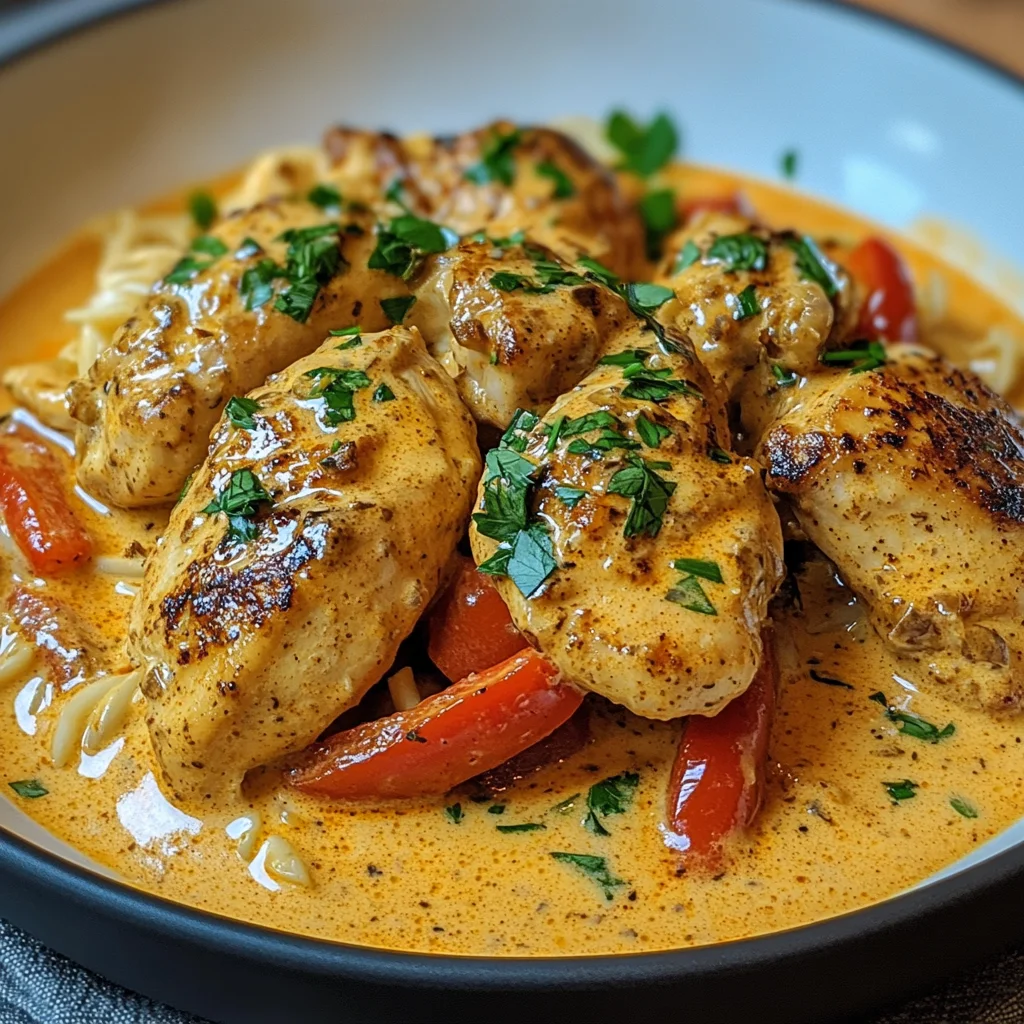 Paprika-Sahne-Hähnchen