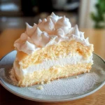 Quark-Schneekuchen mit Vanillepudding