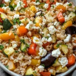 Reis aus dem Ofen mit Feta und Gemüse