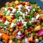 Rote Linsen Salat Orientalisch mit Feta