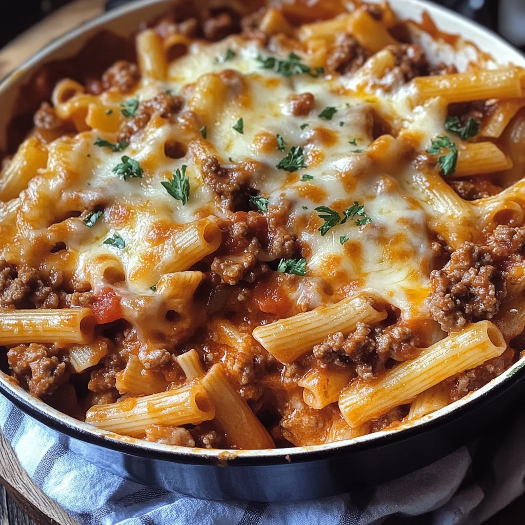 Schneller Nudelauflauf mit Hack