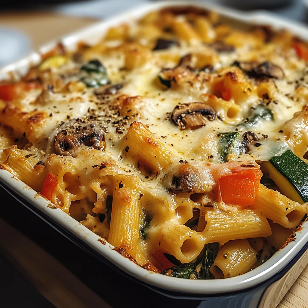 Vegetarischer Nudelauflauf
