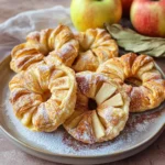 Apfelringe mit Blätterteig