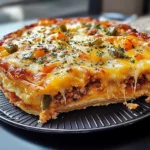 Feurige Tortilla-Torte mit Überbackenem Käse