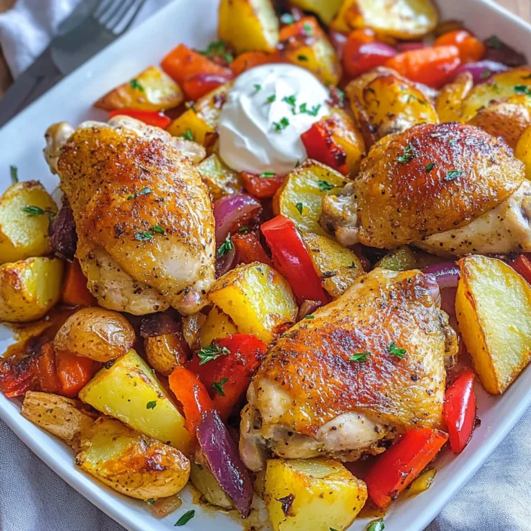 Hähnchenschenkel im Ofen mit Gemüse