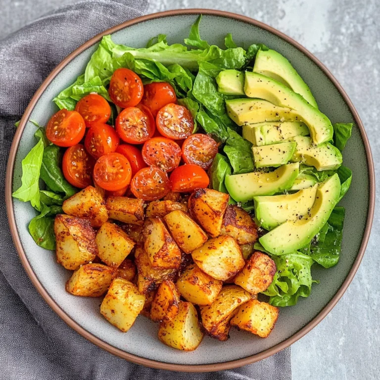 Knusprige Ofenkartoffeln mit Salat (einfaches Bowl Rezept)
