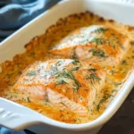 Lachs Sahne Gratin - einfaches Rezept mit Sahne-Soße
