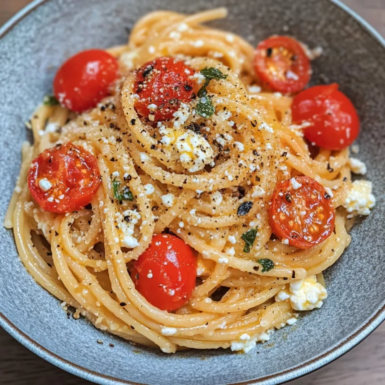 Ofen Feta Pasta - One Pot Spaghetti mit Tomaten Feta Soße