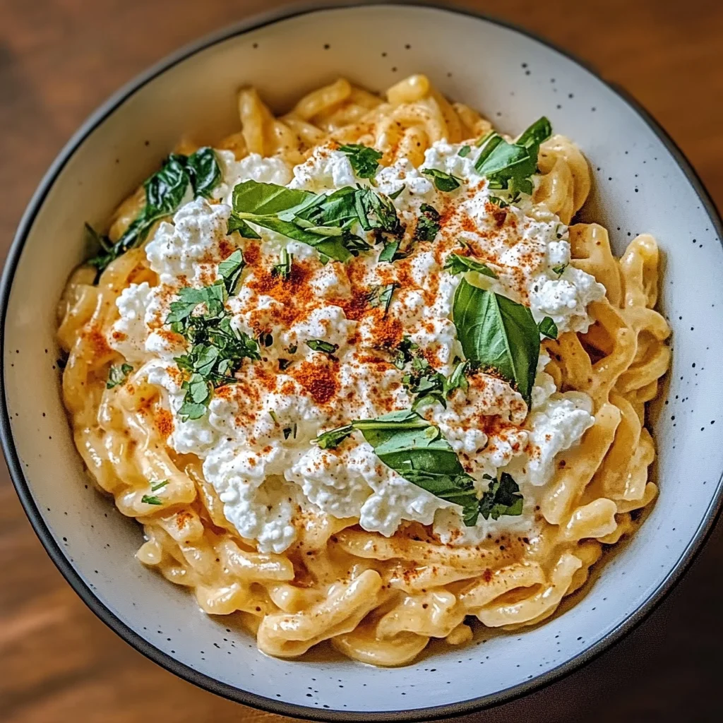 Protein Nudeln mit Hüttenkäse