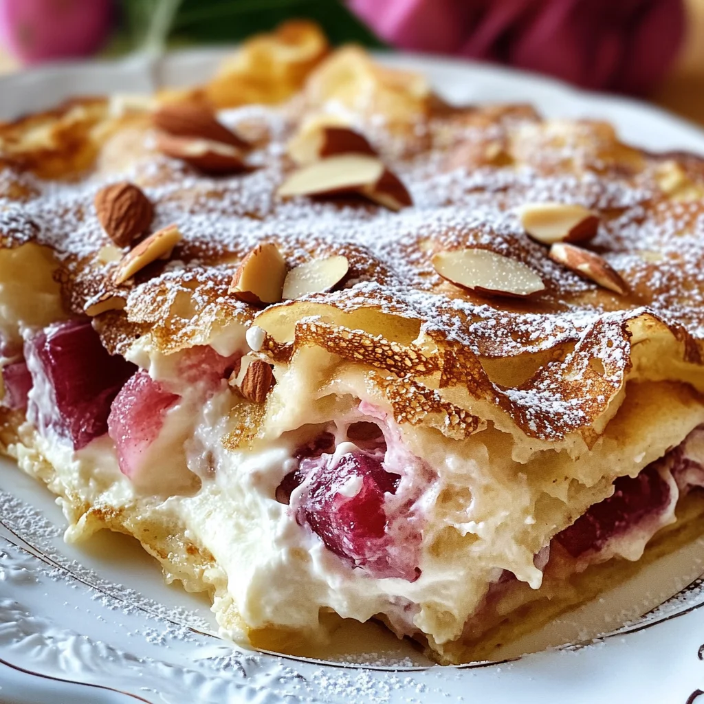 Rhabarber-Crêpes-Auflauf