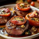 Rinderfilet-Medaillons mit Speck- und Tomatenkruste