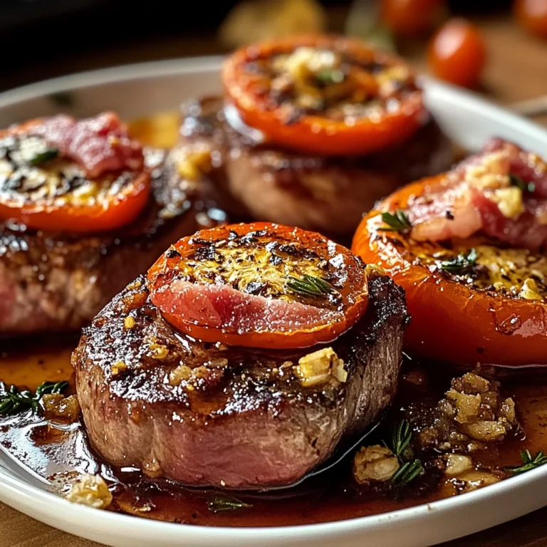 Rinderfilet-Medaillons mit Speck- und Tomatenkruste