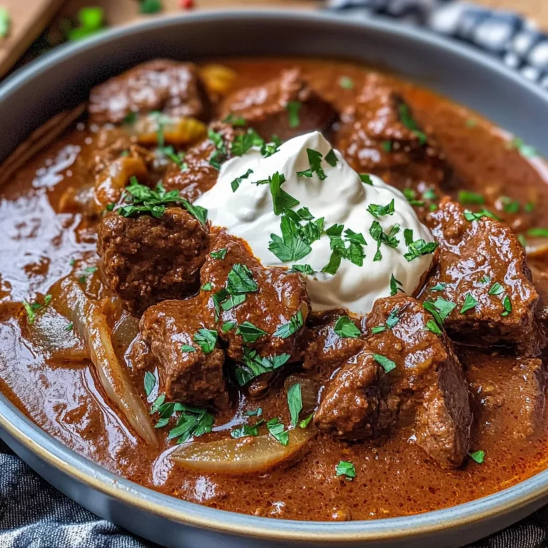 Rindergulasch Rezept mit Rotwein - ganz zart wie von Oma