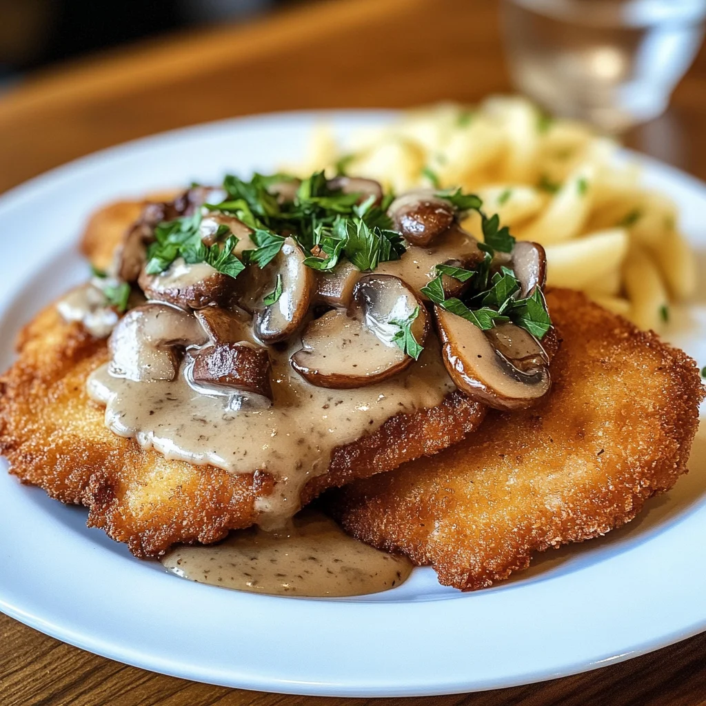 Traditionelles Deutsches Jägerschnitzel