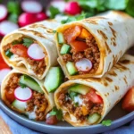 Wraps mit Hackfleisch und Käse