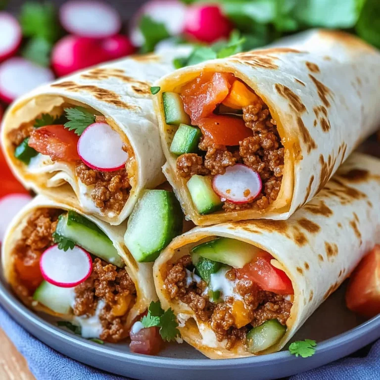 Wraps mit Hackfleisch und Käse