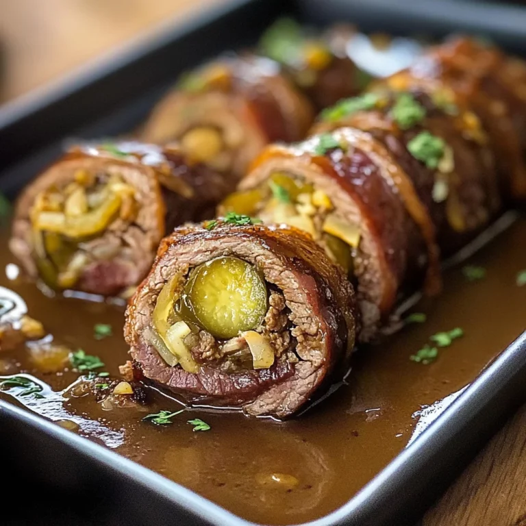 Zarte Rinderrouladen im Backofen zubereitet - Omas Klassiker