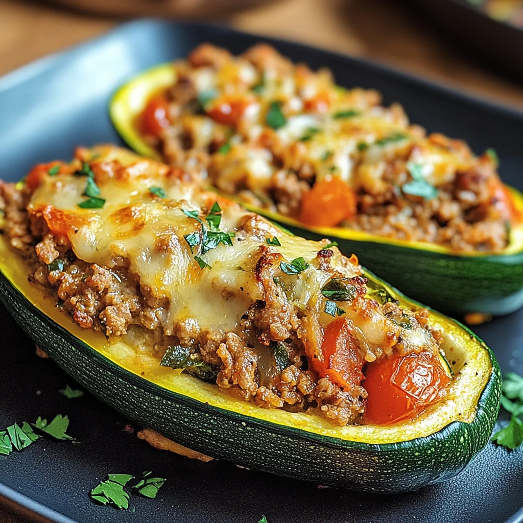 Zucchini gefüllt mit Hackfleisch Rezept